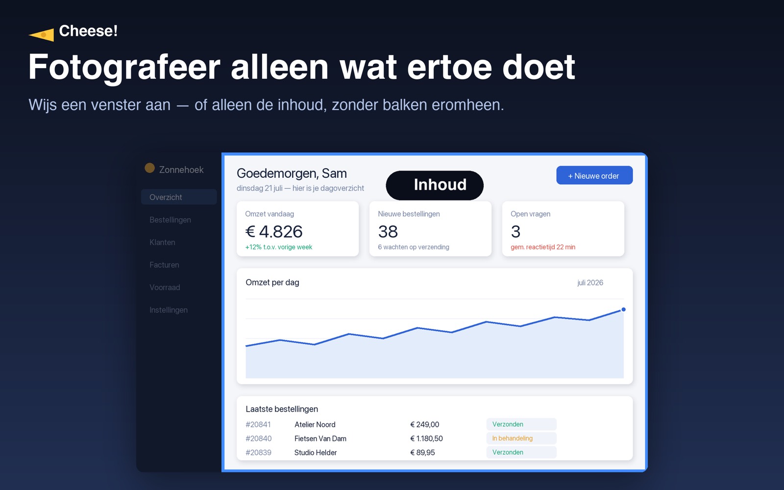 De vensterkiezer die één venster oplicht